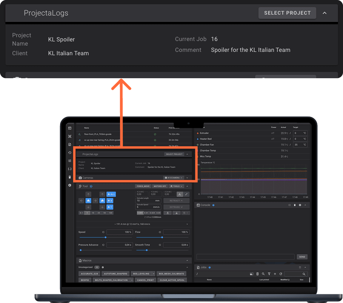 ProjectaLogs on desktop